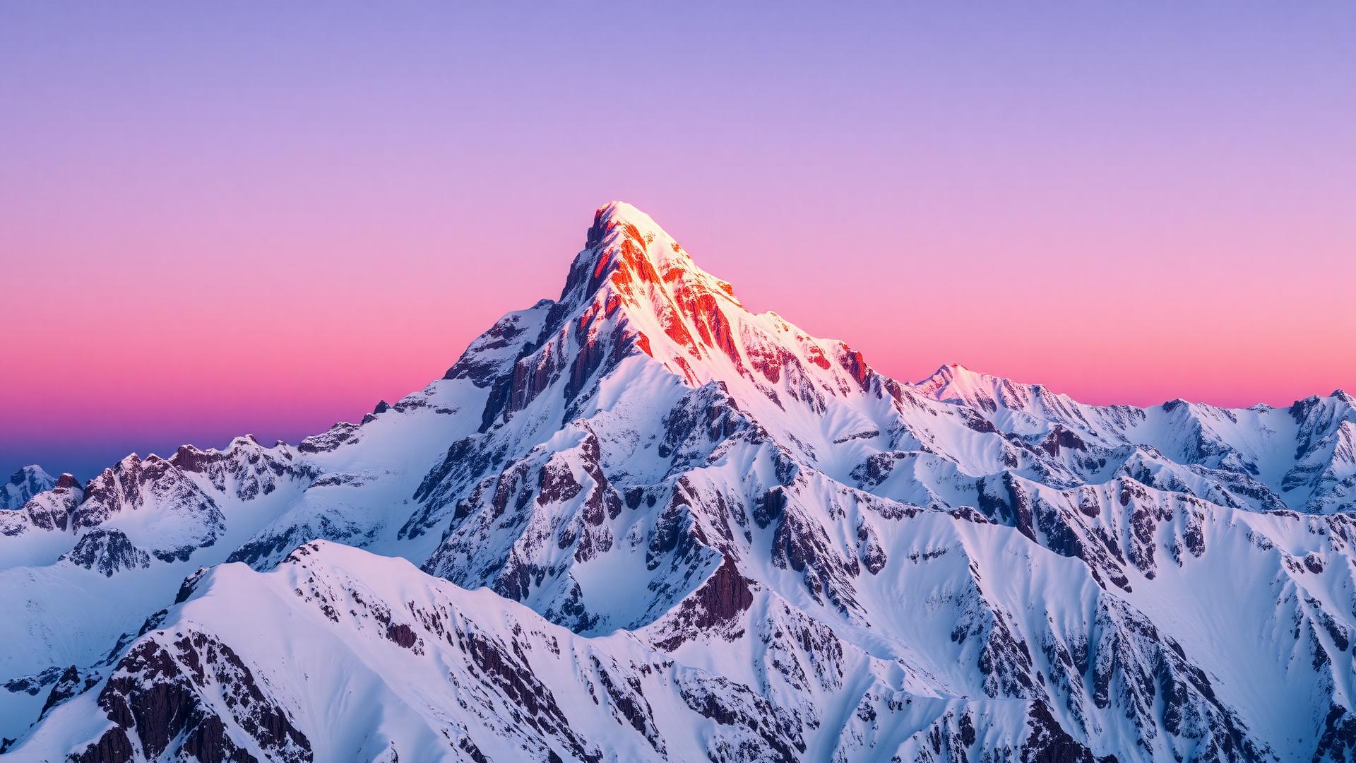 Sommet du Mont-Blanc à l'aube